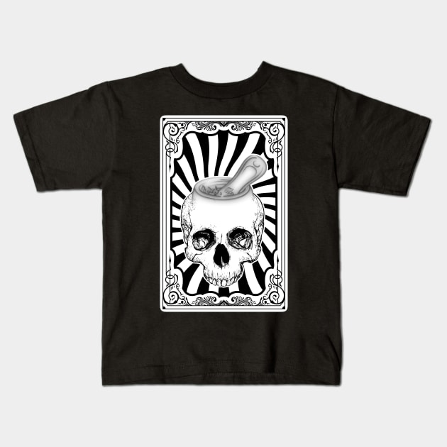 Chalice Skull Frame Kids T-Shirt by Moon._.in._.Pisces